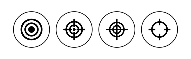 Target icon set. goal icon vector. target marketing icon vector