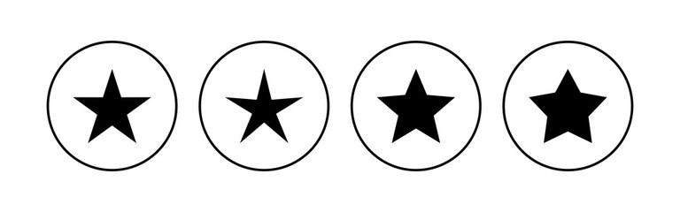 Star Icon set. rating icon vector. favourite star icon