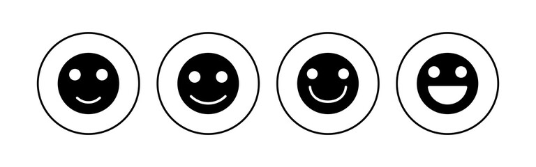 Fototapeta premium smile icon set. smile emoticon icon. feedback