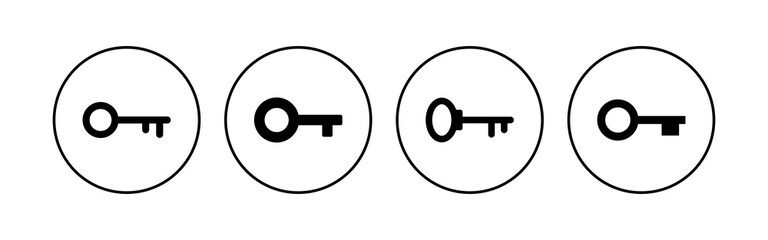 Key icon set. Key vector icon. Key symbol
