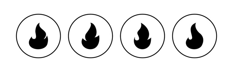 Fire icon set. fire vector icon