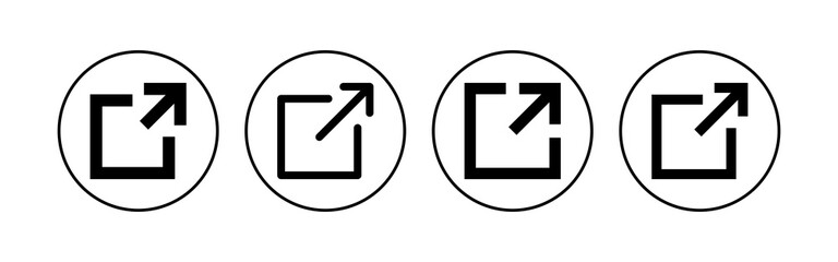 External link icon set. link icon vector. hyperlink symbol