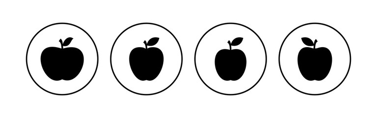 Apple icon set. Apple vector icon. apple symbols for your web design.