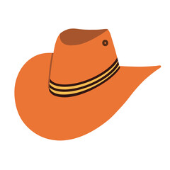 A cowboy hat. Wide-brimmed hat, isolated on a white background. Vector illustration flat illustration