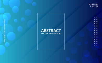 abstract blue bubbles with lines background