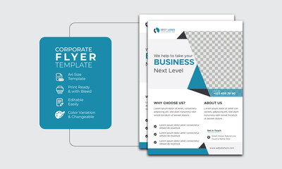 Corporate Business flyer template vector design, Flyer Template Geometric shape used for business poster layout, IT Company flyer, corporate banners latest design
