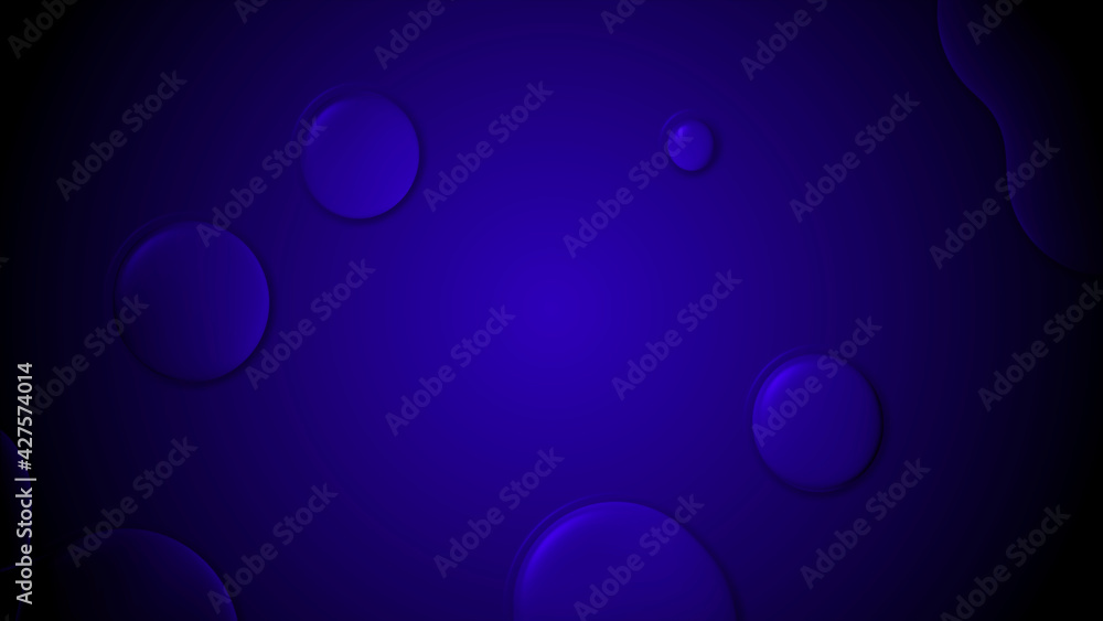 Poster 3d rendering blue liquid flow abstract background