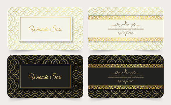 Luxury decorative pattern business card