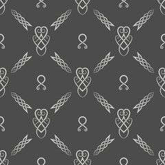 Seamless pattern of ancient Scandinavian