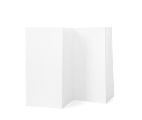 Blank brochure on white background