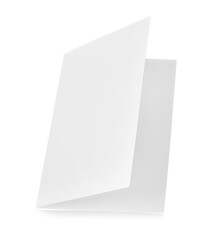 Blank brochure on white background