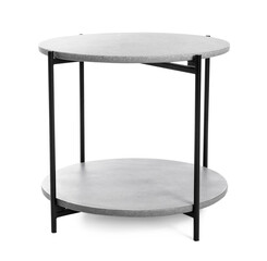 Modern table on white background