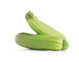 Fresh squashes on white background