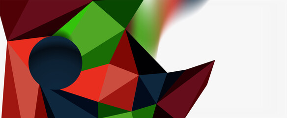 Trendy 3d geometric composition, design template for business or technology presentation, internet poster or web brochure cover