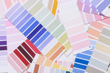 Paint color samples as background
