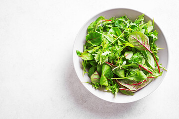 Fresh salad leaves mix