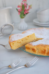 sweet home made vanilla cheesecake