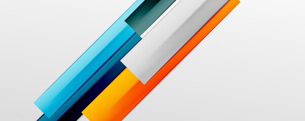 Multicolored lines background. Design template for business or technology presentations, internet posters or web brochure covers