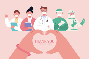 Thank you banner for medical staffs