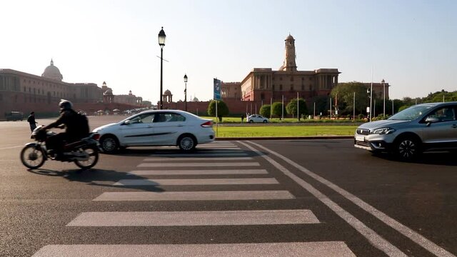 footage of rashtrapati bhavan,new delhi,india.