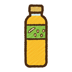 シンプルでかわいい大豆油のイラスト  手描き風