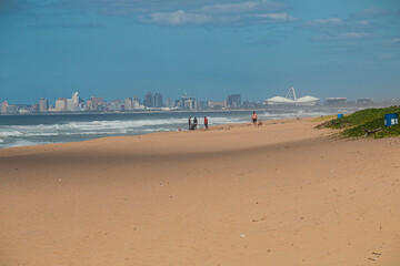 Fishermen Fishing off the Beach at Durban, South Africa