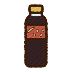 シンプルでかわいい醤油のイラスト 手描き風