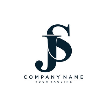 JS logo. Company logo. Monogram design. Letters J and S.