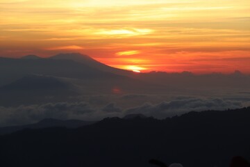 Fototapeta premium Sun rise at Mount Bromo East Java Indonesia