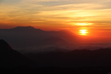 Sun rise at Mount Bromo East Java Indonesia