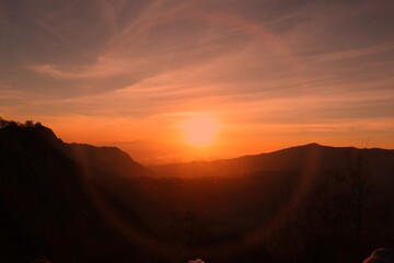 Fototapeta na wymiar Sun rise at Mount Bromo East Java Indonesia