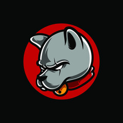 Dog Head E Sport Mascot Logo