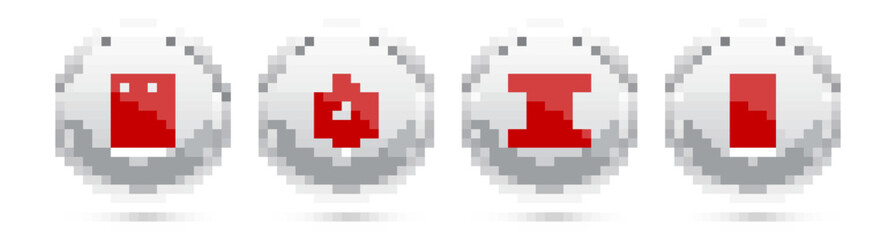 Set line Jewish torah book, Star of David, Decree, paper, parchment, scroll and Jesus Christ. Silver circle button. Vector