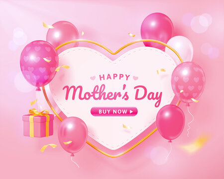 3d Mother's Day web template