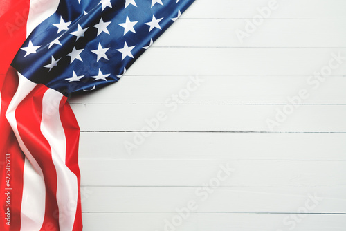 USA Memorial day and Independence day concept, United States of America flag