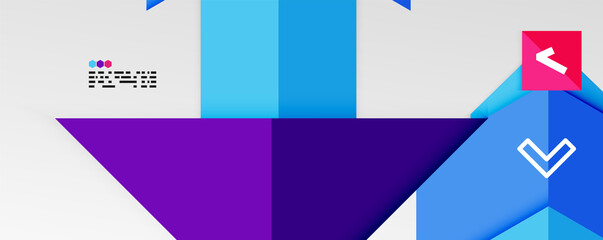 Shiny color triangles and geometric shapes vector abstract background