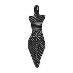 vector icon with ritual anthropomorphic symbol from Cucuteni–Trypillia culture for your project