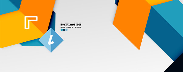 Shiny color triangles and geometric shapes vector abstract background