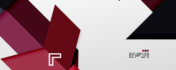 Shiny color triangles and geometric shapes vector abstract background