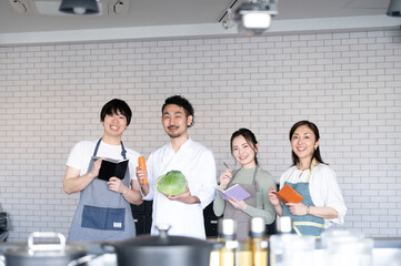  3つ星シェフの料理教室のイメージ　コピースペースあり