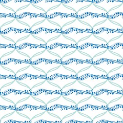 Blue geometric pattern for print textile on white