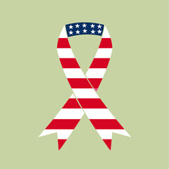 Patriotic ribbon 4th of July American day