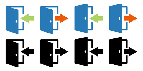 入退室のアイコンのセット