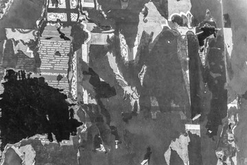 Texture of surface with scratches on gray background in black and white