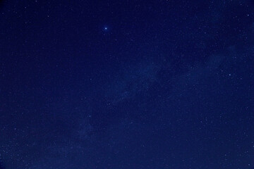 Milky Way stars and starry skies photographed with long exposure.