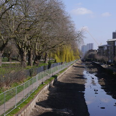 Drained Empty Dry Canal London