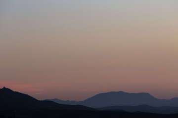 Sunset and empty sky in the city of Fes
