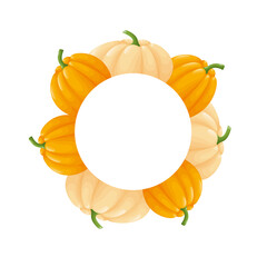 Frame template with pumpkins.