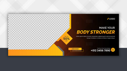 Fitness and Gym Facebook Covers template