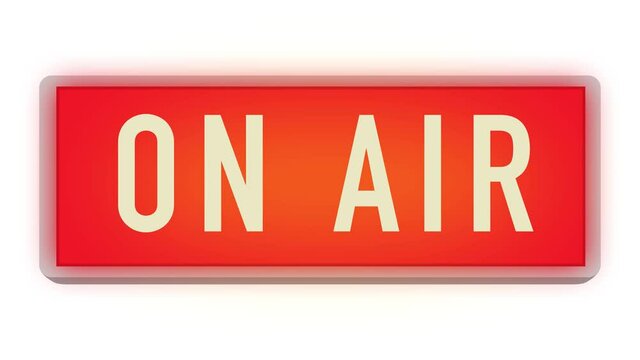 ONAIRサインランプ明所　点灯・消灯　黒背景・グリーンバック　4K